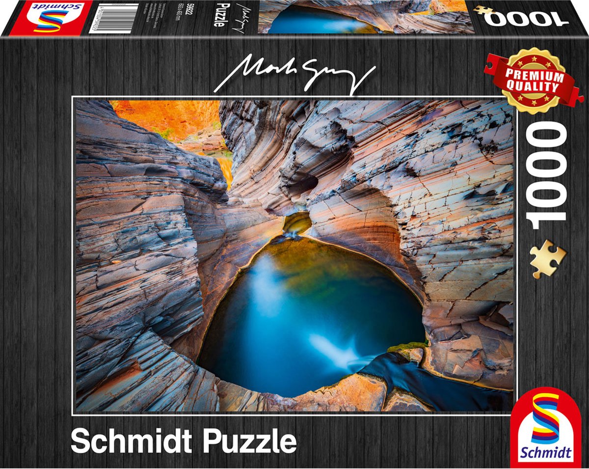 Schmidt Spiele Mark Grey puzzel van 1000 stukjes - Indigoblauw