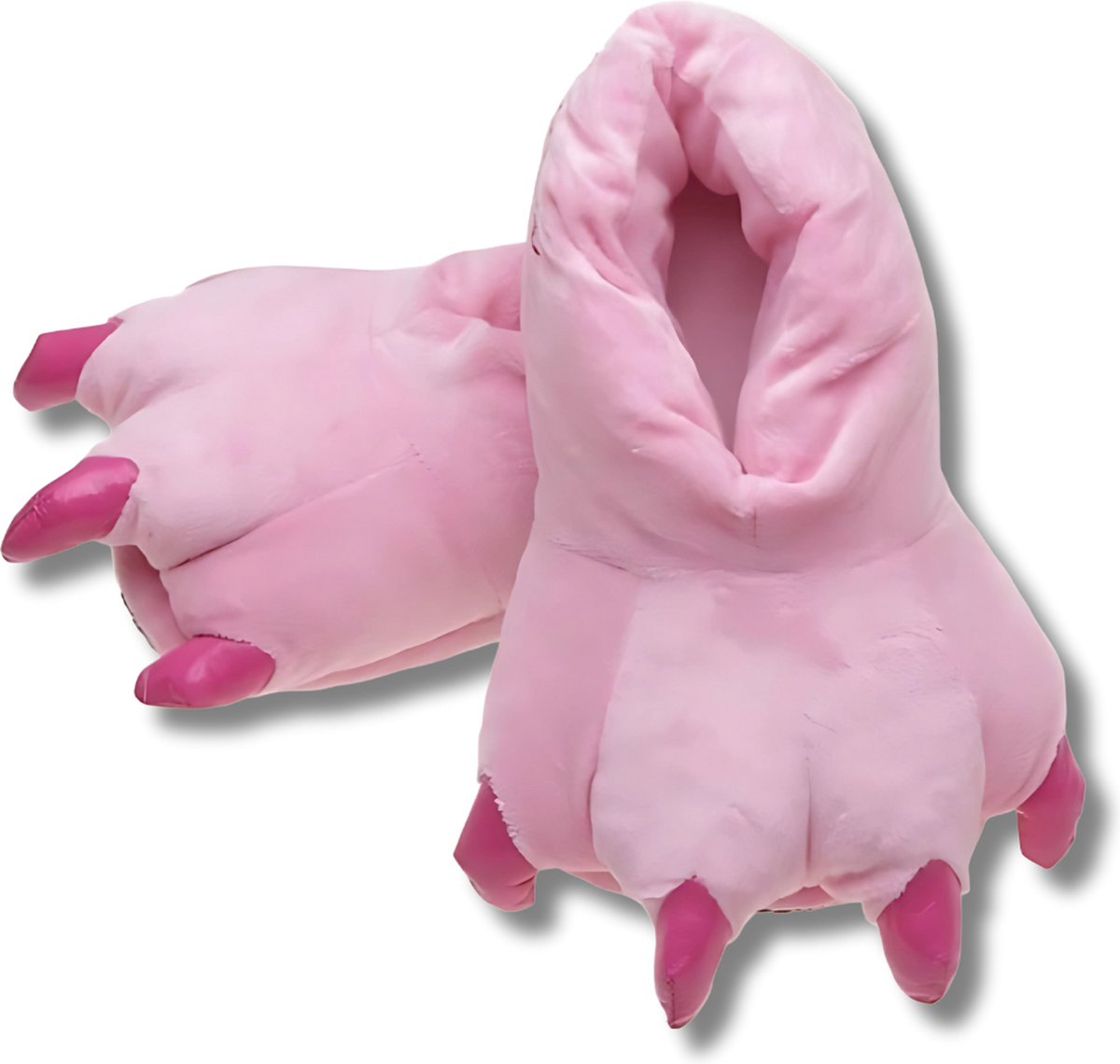 BoefieBoef Dinopoten Roze – Dierensloffen - Warme Pantoffels met Antislip Zool (Maat 23-30) - Peuter & Kleuter Sloffen voor Kinderen 2-6 Jaar – Klauwpoten – Flanel & Katoen – Gripzool – Jongens & Meisjes – Verjaardagscadeau