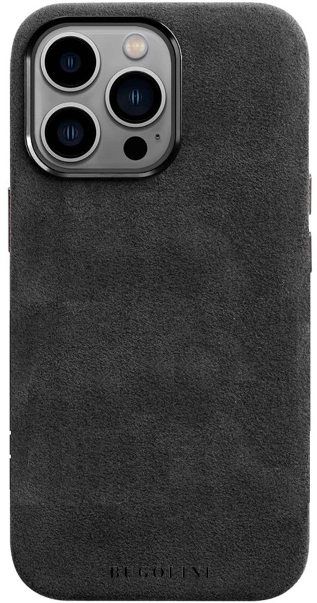 BUGOLINI Itachi - Magnetische Alcantara Hoes Geschikt voor iPhone 16 Pro MAX - Achterkant hoes - 9002 Alcantara Italië