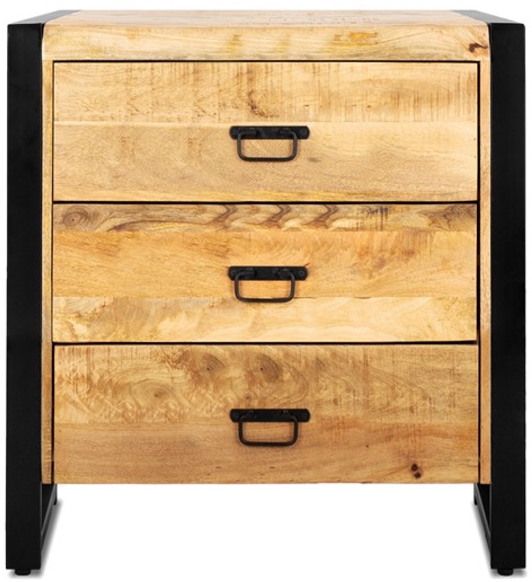 Ladekast Mangohout Britt | Mangohout en Staal | 80x40x80cm