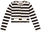 Nono Aiko Striped Cardigan Truien & Vesten Meisjes - Sweater - Hoodie - Vest- Wit - Maat 158/164