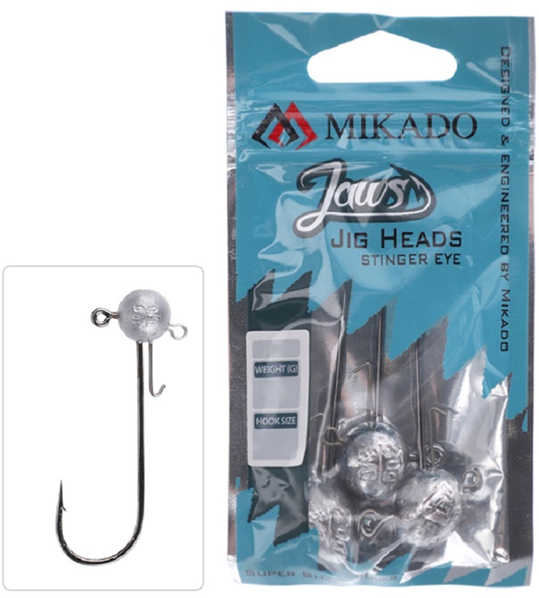 JIGKOP | Mikado | Jig Head | Jaws | Stinger Eye 10g-8/0 BN | 3 stuks