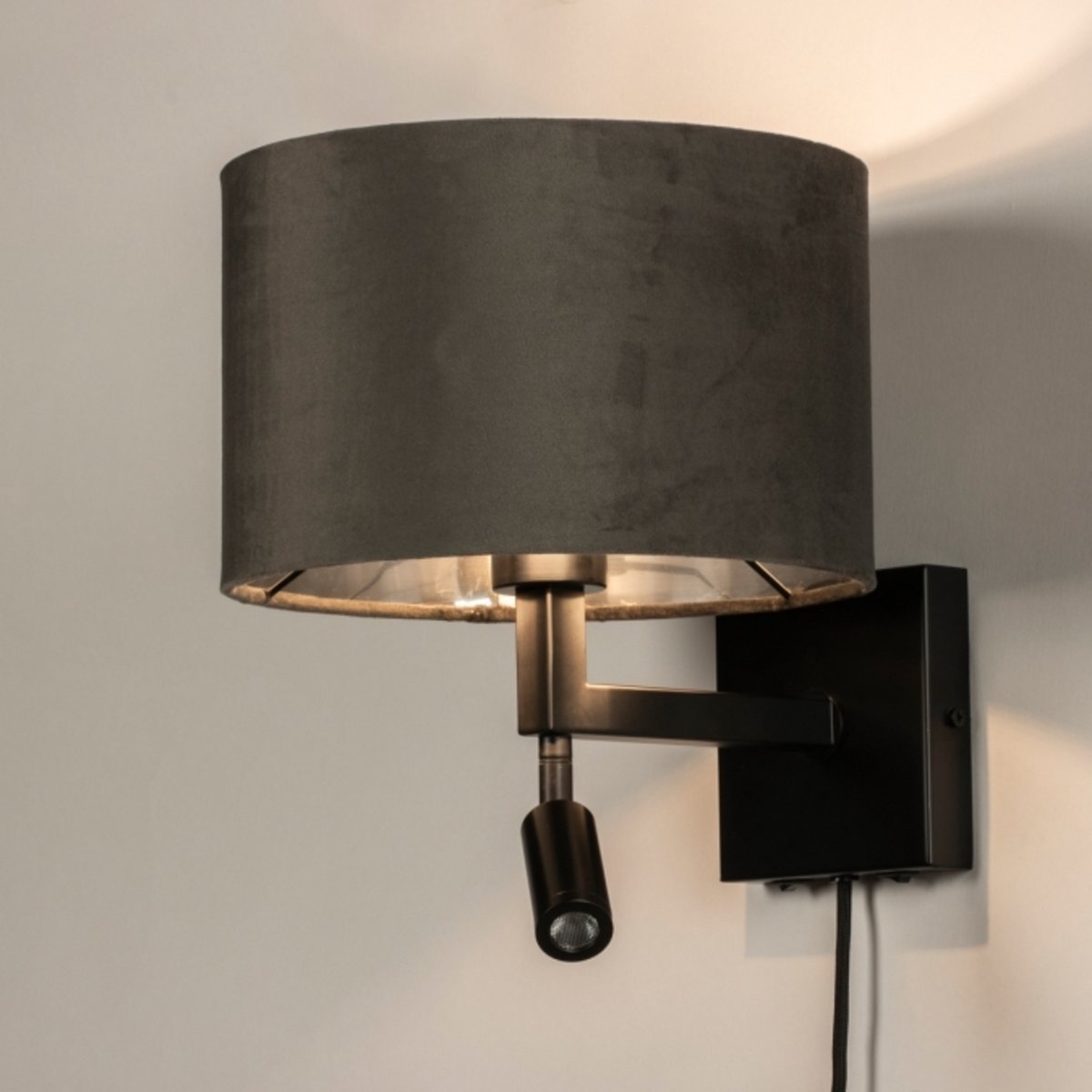 Lumidora Wandlamp 31426 - Voor binnen - SIENA - 2 Lichts - Ingebouwd LED - 1.0 Watt - 100 Lumen - 2700 Kelvin - Zwart - Grijs - Zilver -oud zilver - Metaal