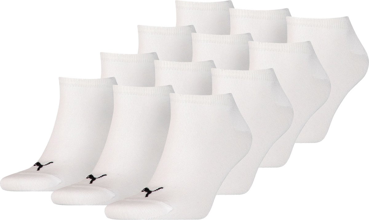 SOKKEN 12 paar Puma sneaker onzichtbare sokken 49 Unisex sokken voor dames en heren Wit