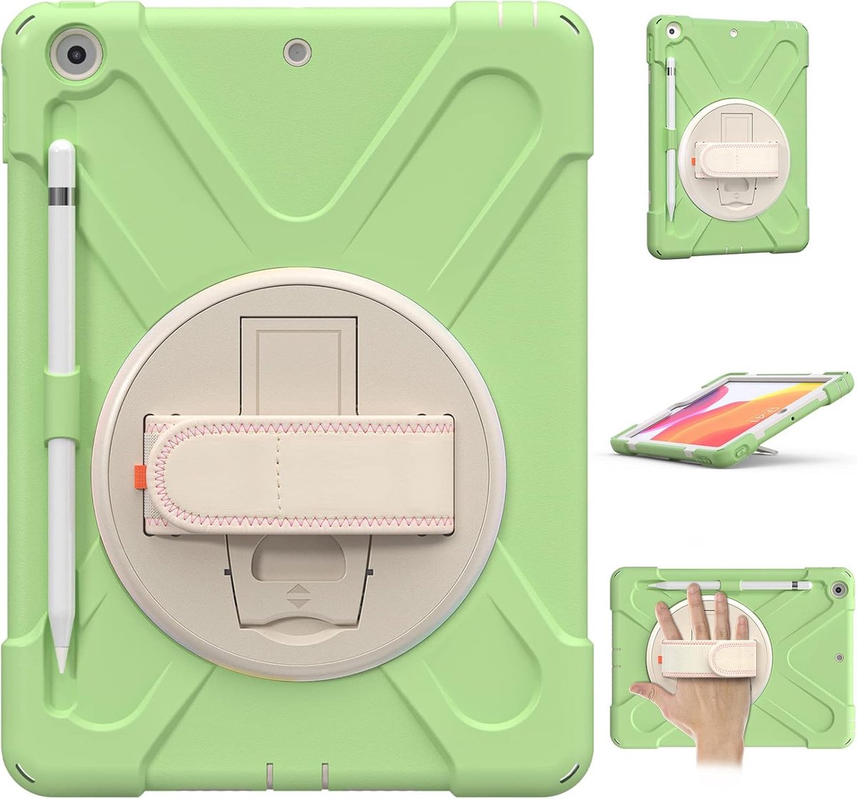 Apple iPad mini 6 - beschermhoes met standaard en penhouder - 1 stuk - matcha-groen