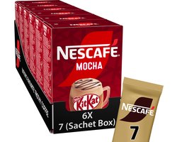 Nescafé Mocha KitKat oploskoffie - 6 doosjes x 7 zakjes