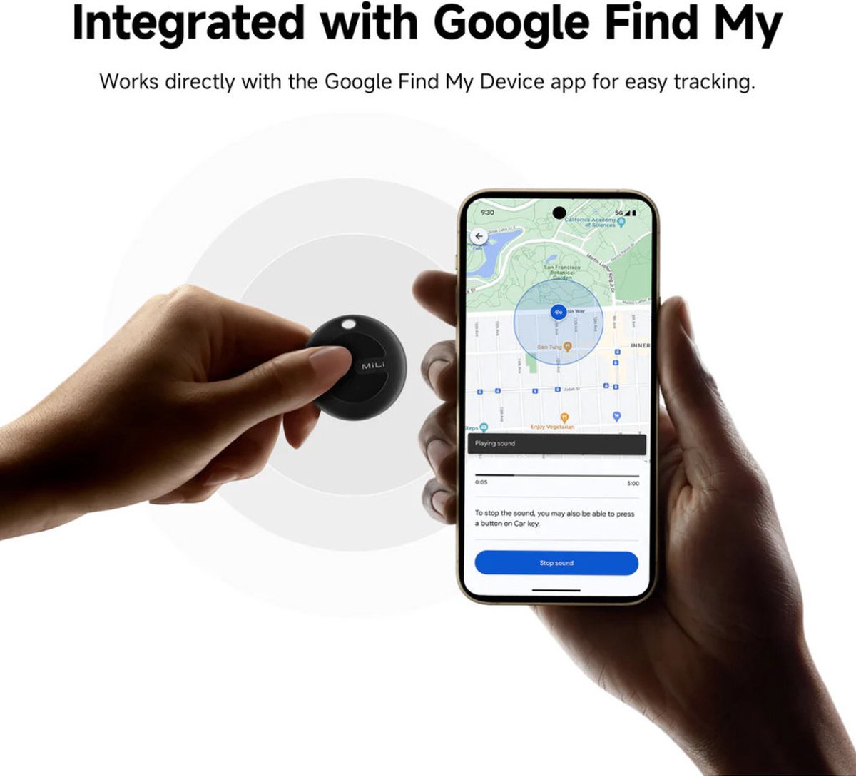 MiLi MiTag Bluetooth Tracker voor Android, Sleutelzoeker Compatibel met
