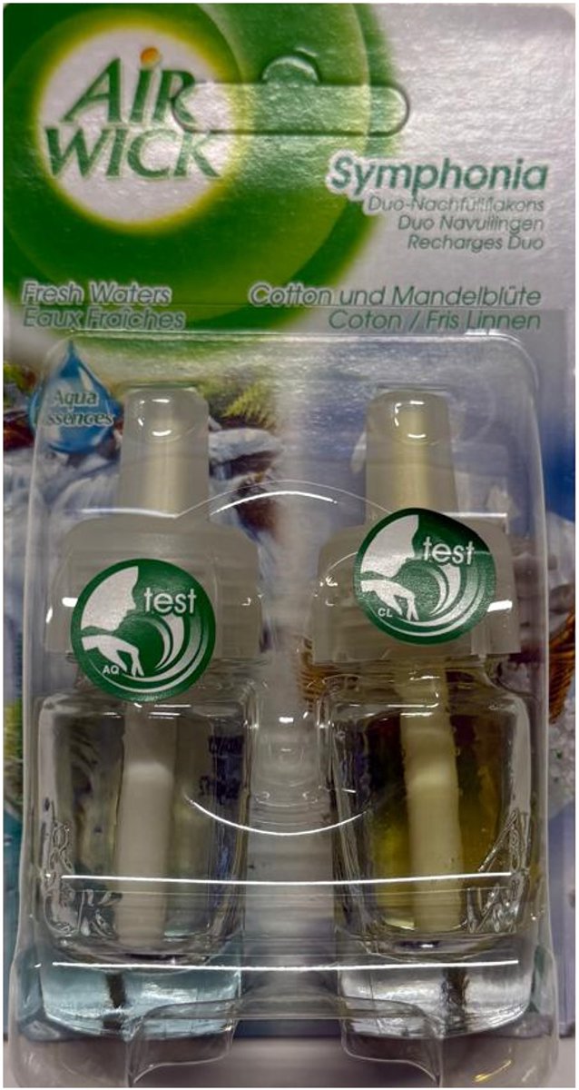 Airwick - Symphonia - Cotton & Mandelblute - Luchtverfrisser - Navulling - 2x 10 ml