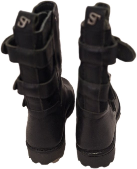 SF-MOTO-CUIR-SANGLES AVEC BOUCLE- BLACK-36