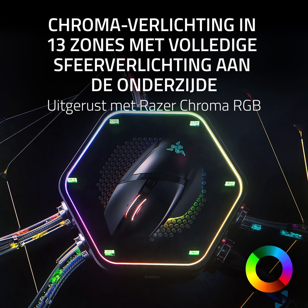 Razer Basilisk V3 Pro 35K - Draadloze Gaming Muis - Ergonomisch - RGB - 4-weg Scrollwiel - Zwart thumbnail 3