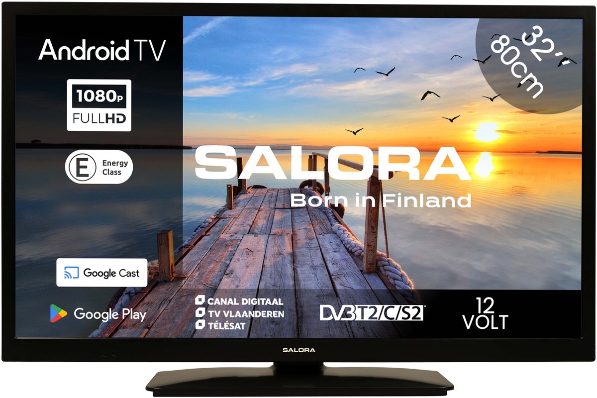 Salora MOBILE32TV 32 Inch Smart TV met 12 Volt Stekker - Salora - €249,00