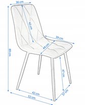 SONGMICS Eetkamerstoelen Set Van 2 - Fluweel Gestoffeerde Stoelen Karamelbruin Met Stalen Poten