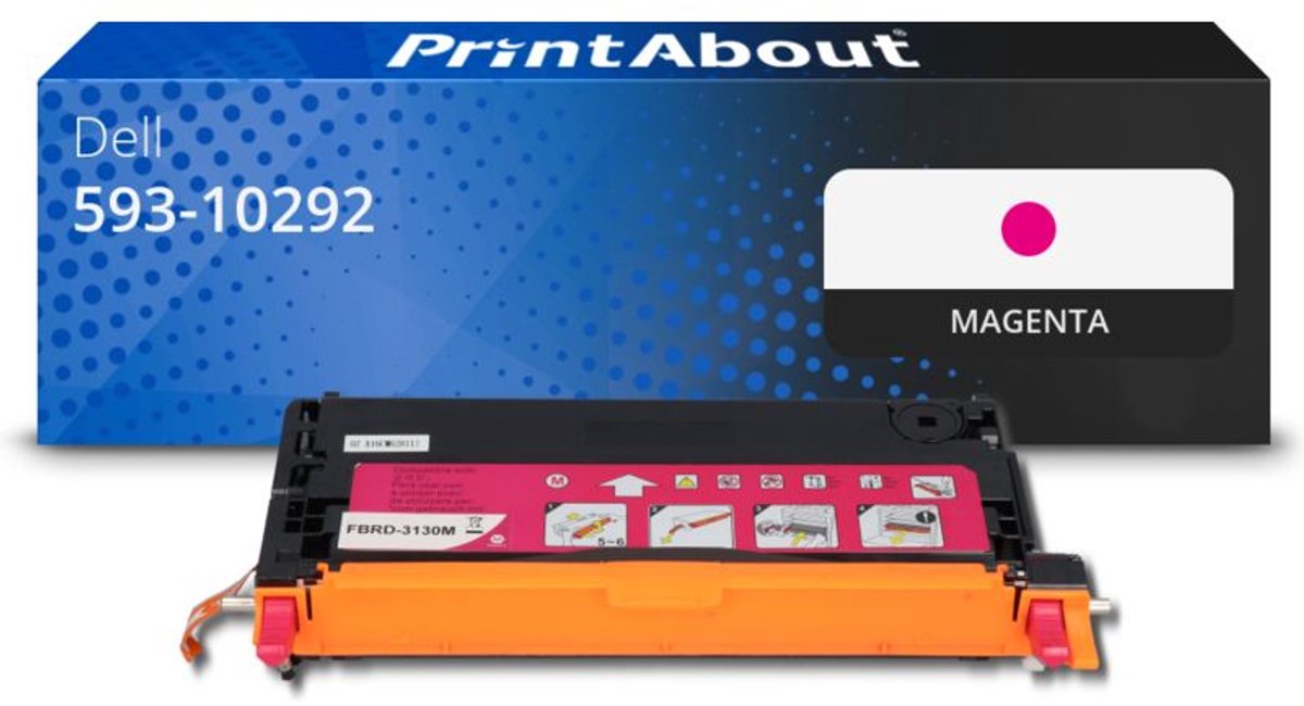 PrintAbout Huismerk Dell 593-10292 (H514C) Toner Magenta