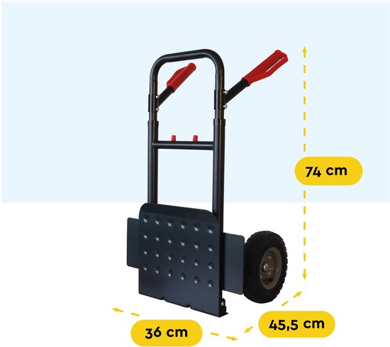 BRASQ Steekwagen - 200KG Draagvermogen - Transportkar - Transporthulp - Opvouwbaar