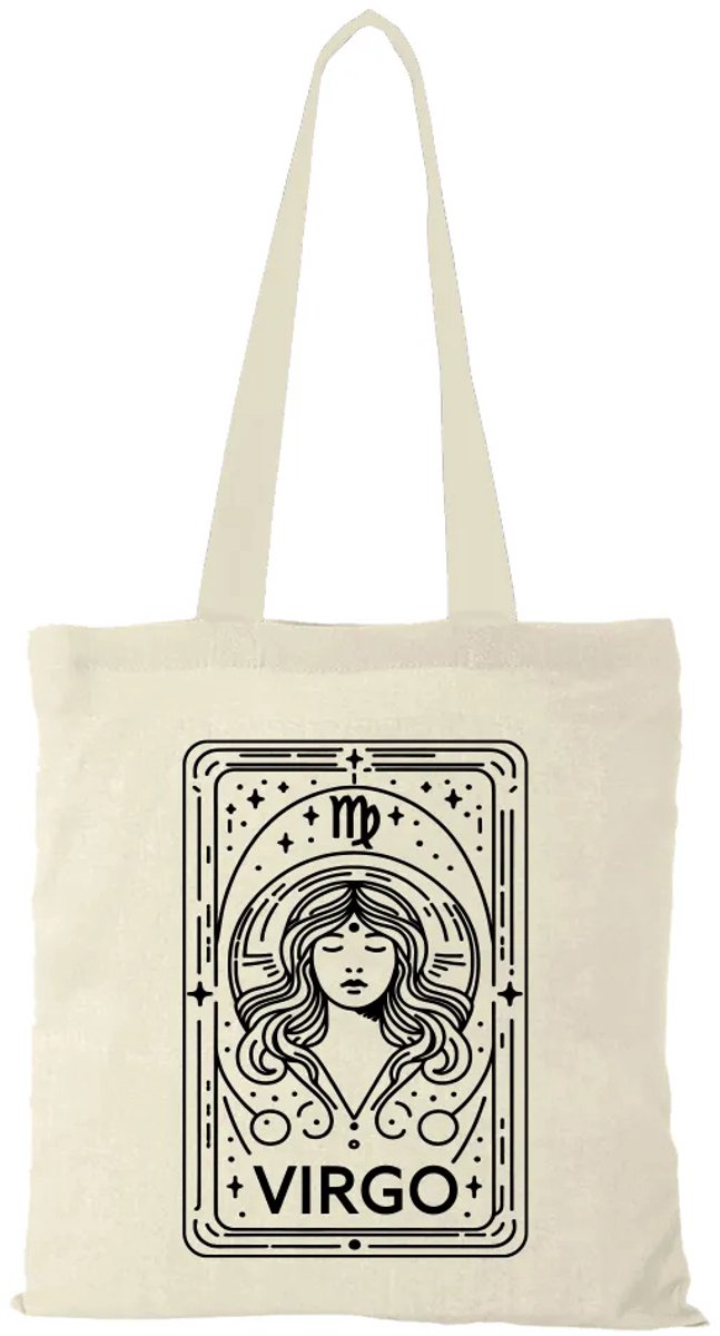 Canvas tas - Sterrenbeeld Maagd (Virgo) - katoenen tas - schoudertas dames - tassen dames - schoudertassen