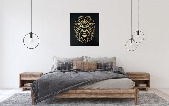 Décoration murale lion - Tête de lion - décoration murale - bois avec feutre acoustique - animal - animaux