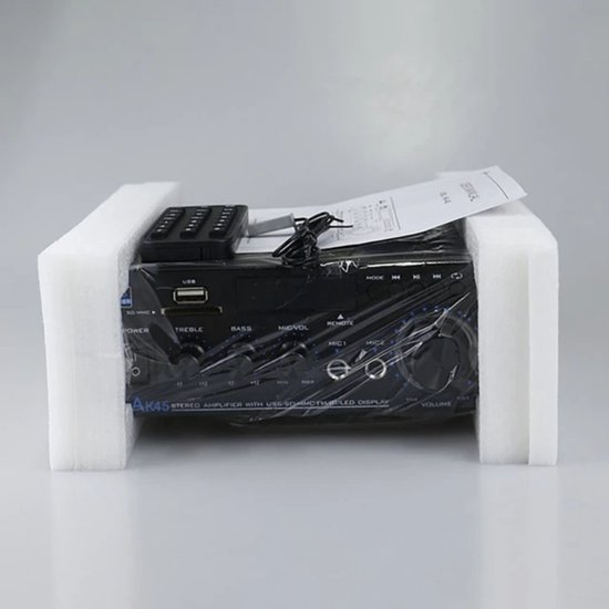 Amplificateur de Power HIFI Bluetooth | 800 W | Amplificateur numérique | Surround stéréo | Lecteur multimédia | Karaoké