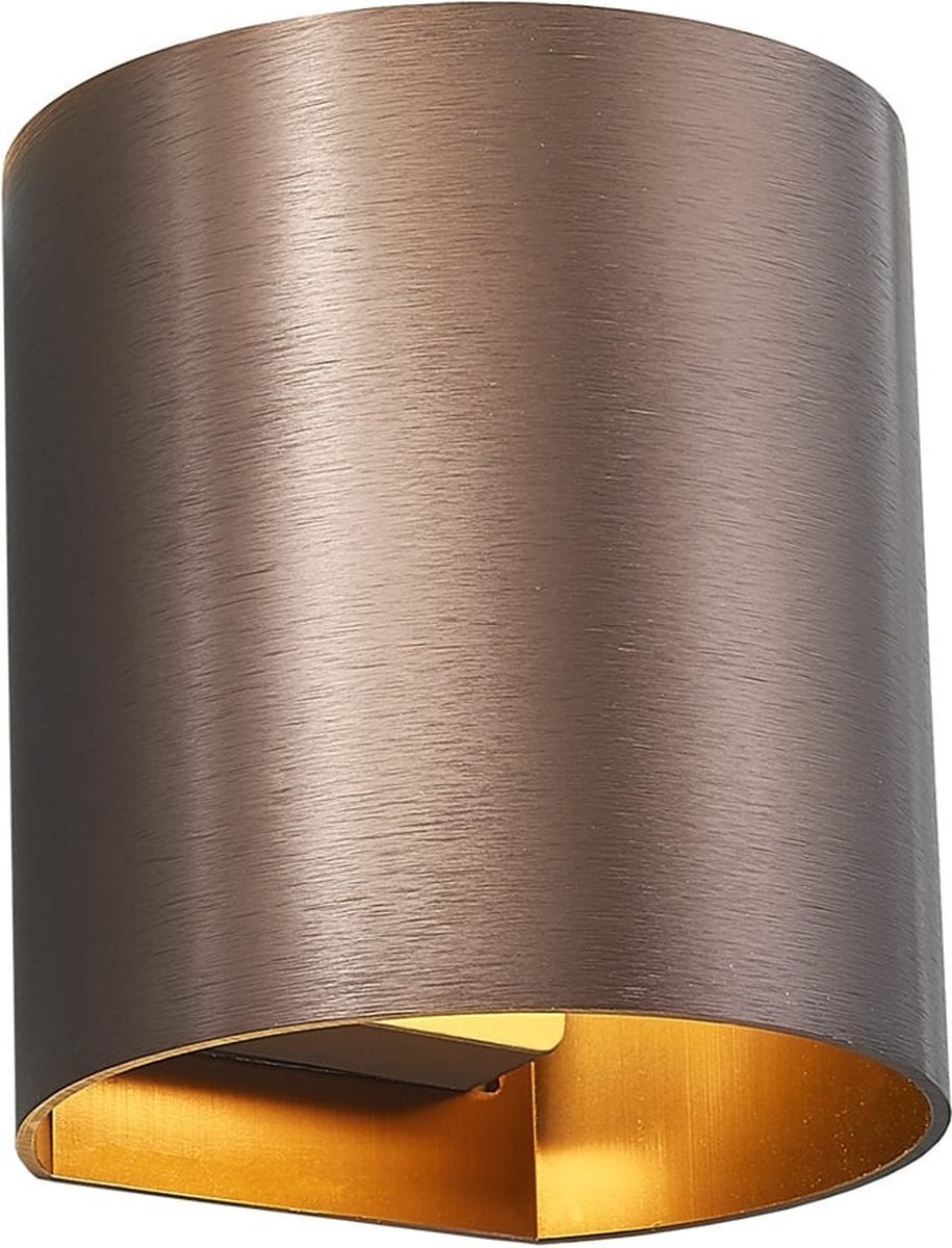 Radu wandlamp geborsteld brons, G9-fitting max 40W (excl. lichtbron), IP20, Ø84 x 95 x 105 mm