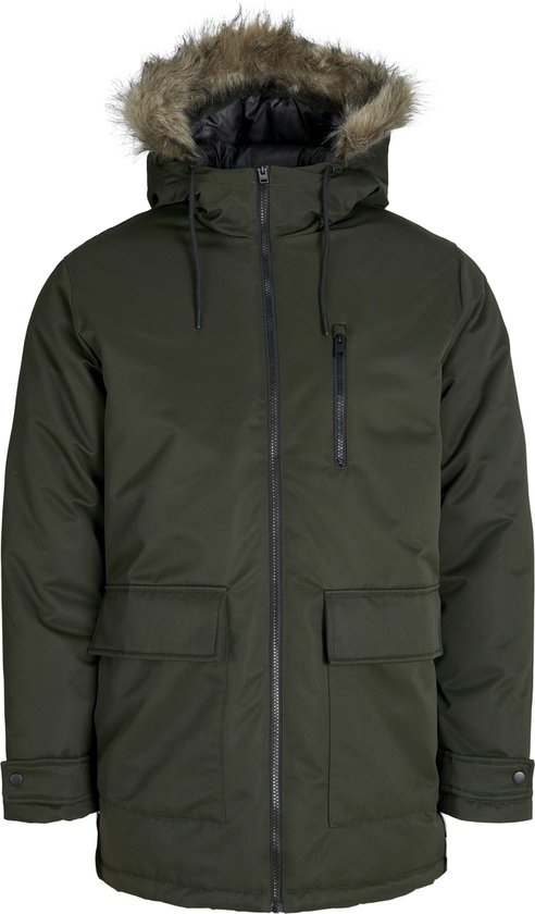 JACK&JONES - JJCHARLIE DETACHABLE FAUX FUR PARKA - Heren - Buitenjassen