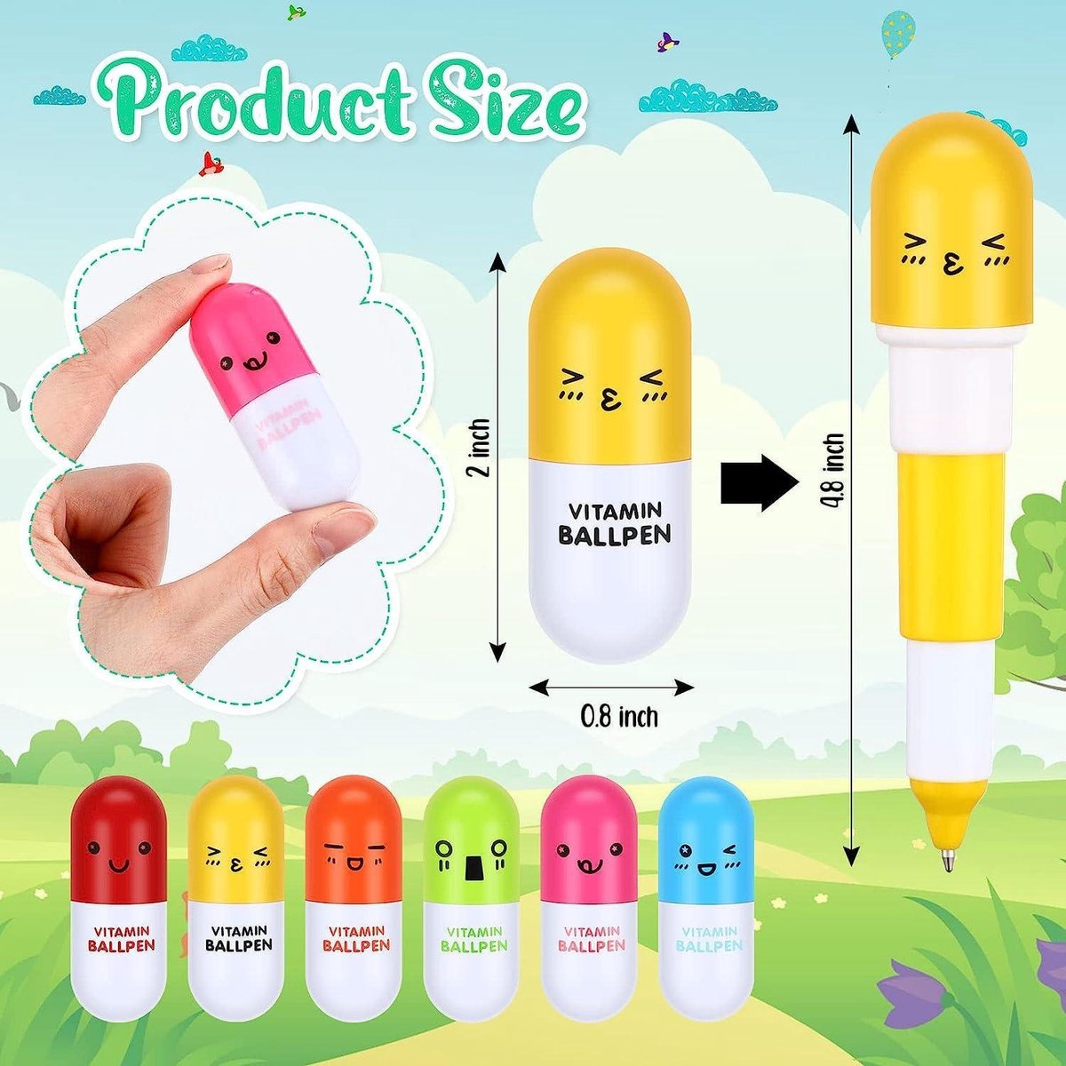 Vitamine balpen Geel | Pennen & papier