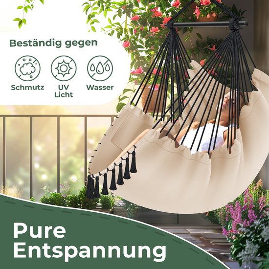 KESSER® Hangstoel - Hangschommel - Tot 150kg - Grijs