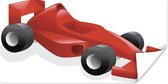 Affiche Une voiture de course de Formule 1 rouge dans un dessin - 120x60 cm