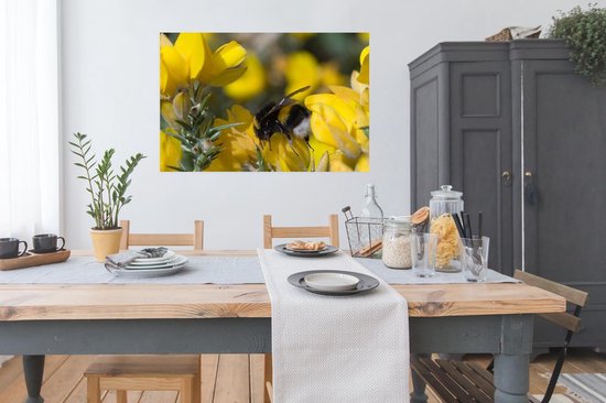 Abeille sur une fleur de balai 120x80 cm
