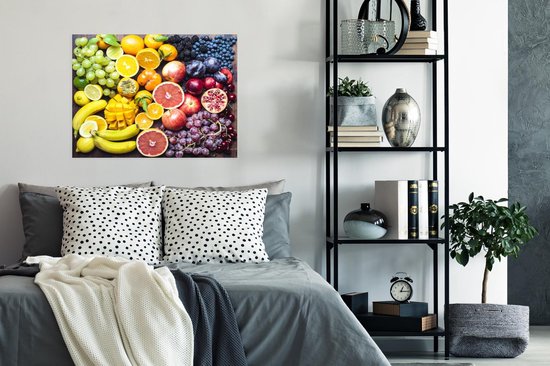 Affiche assiette de fruits en papier 80x60 cm - Tirage photo sur Poster (décoration murale salon / chambre)