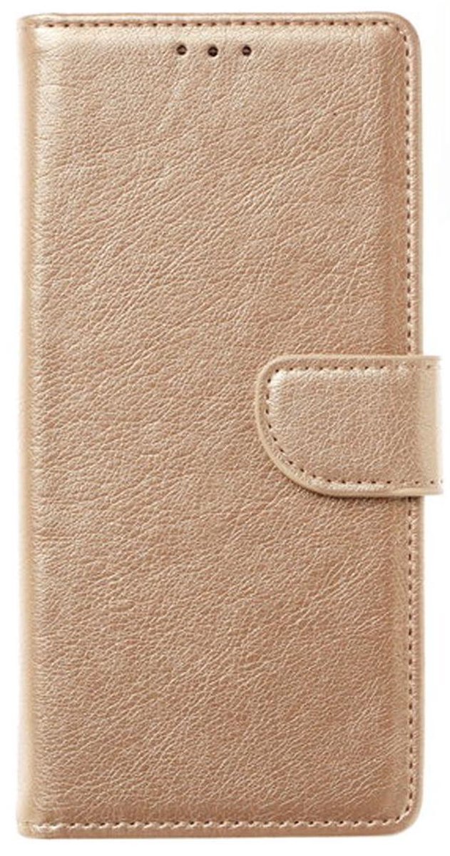 BixB Samsung A42 5G hoesje - Samsung Galaxy A42 5G hoesje - Book Case Wallet - Goud