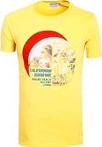 E-bound T-shirt California Sunshine Malibu Beach Geel - M