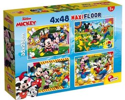 Lisciani - Puzzel - Disney Mickey Mouse - Maxi vloerpuzzel 4x48 stuks