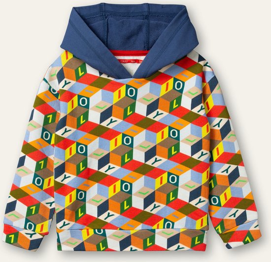 Hudson hoody 20 AOP blocks multicolor Red: 110/5yr