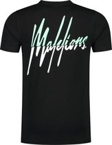 Malelions Women Split T-Shirt - Black/Mint - XS