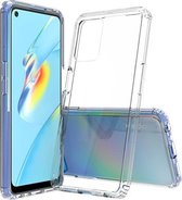 Voor OPPO A54 4G Schokbestendig Krasbestendig TPU + Acryl Beschermhoes (Transparant)