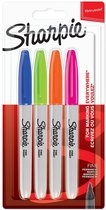 Sharpie permanente markers | Fijne punt | Diverse vrolijke kleuren | 4 stuks
