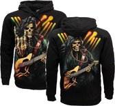 Rock Eagle Glow In The Dark Rock Hand Skeleton Hoodie Vest Zwart - Officiële Merchandise