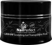 Nail Perfect LED/UV Sculpting Gel Transparent Pink 45gr
