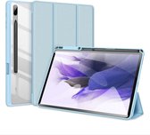 Dux Ducis Toby Samsung Galaxy Tab S7 FE Hoes Tri-Fold Book Case Blauw