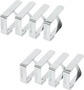 Tafelkleed klemmen - 8 stuks - RVS