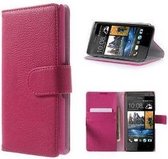 HTC Desire 300 Hoesje Wallet Case Roze