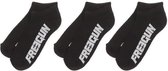 FREEGUN Set van 3 paar zwarte Klassik sneaker sokken - kinderen