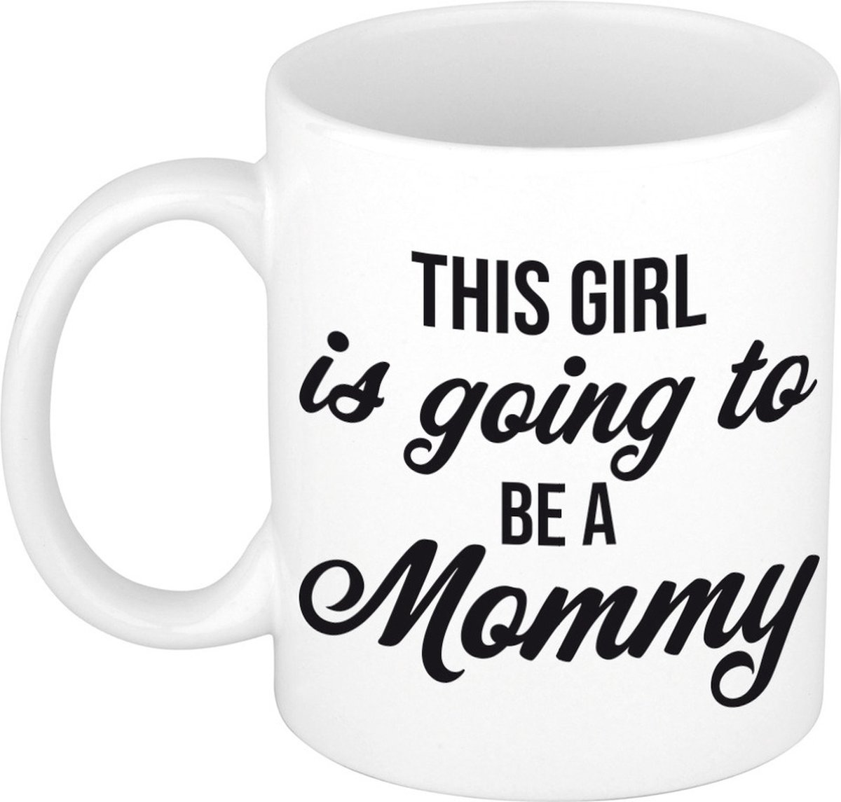 This girl is going to be mommy mok / beker wit - zwanger / aanstaande moeder cadeau