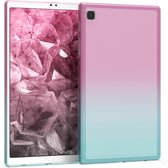 kwmobile hoes voor Samsung Galaxy Tab A7 Lite 8.7 (2021) - siliconen beschermhoes voor tablet - Tweekleurig design - roze / mat blauw