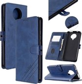 Voor Xiaomi Redmi K30 Pro Stiksels Stijl 2-Kleur Koe Textuur Horizontale Flip PU Lederen Case met Houder & Kaartsleuf & Lanyard (Blauw)