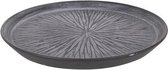 Platt tallrik Stoneware Lotus Porselein Zwart (o 26 x 2,5 cm)