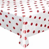 omdraaien Verrast Waakzaamheid Tafelzeil/tafelkleed wit met rode stippen 140 x 180 cm - Tuintafelkleed  -... | bol.com