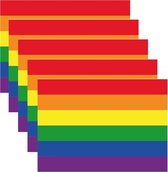 Paquet de 15 autocollants drapeau arc-en-ciel / LGBT 7,5 x 10 cm - Autocollants Gay pride Amsterdam