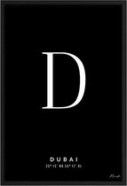 Poster Letter D Dubai A3 - 30 x 42 cm (Exclusief Lijst)