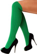 Lange sokken gras groen gebreid UNISEX - heren dames kniekousen kousen voetbalsokken