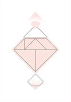 poster Diamant Roze, A4